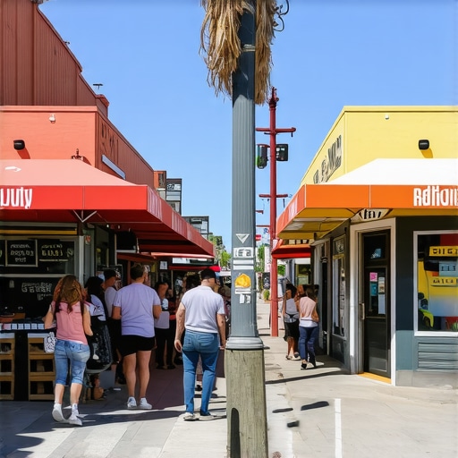 Community Engagement in San Diego's Local Business Scene A lively San Diego neighborhood with shops and local residents