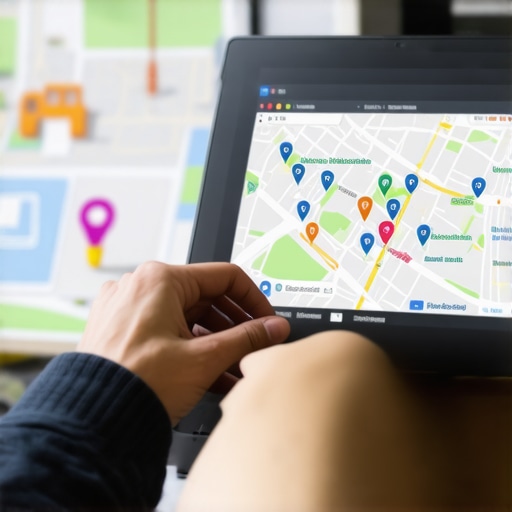 Deep Dive into Local SEO Strategies Person analyzing Google Maps and local SEO data on laptop
