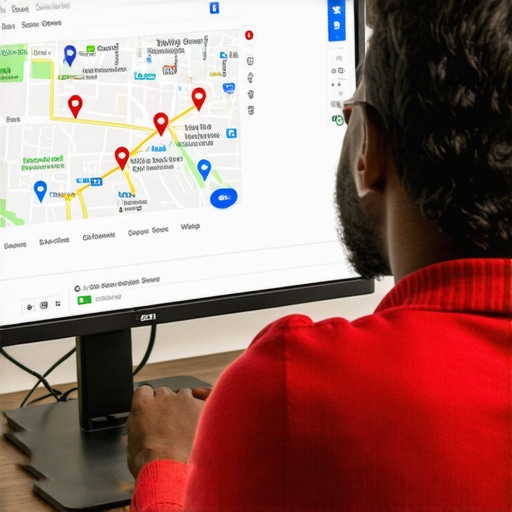 SEO Expert Analyzing Local Search Rankings An SEO professional reviewing Google Maps and local SEO metrics on a laptop.