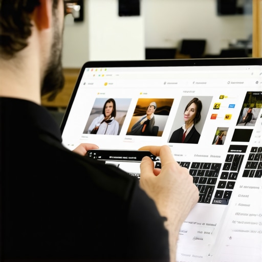 Business owner optimizing Google My Business profile with photos in Chula Vista