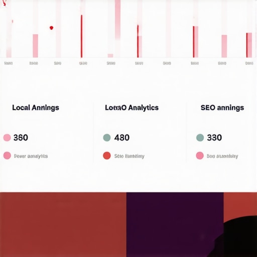 Screenshot of a digital marketing dashboard showing local SEO analytics and Google Maps rankings.