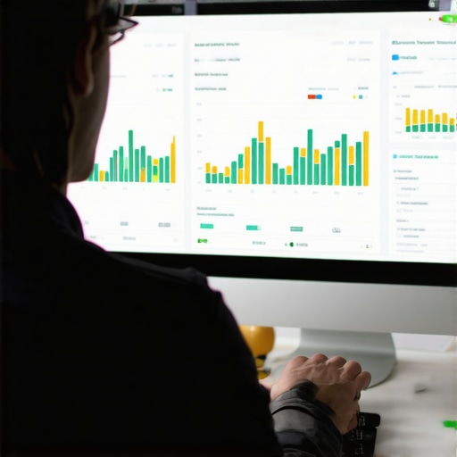 Person reviewing SEO analytics and citation reports on a computer.