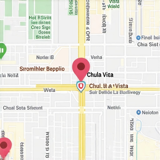 Map showing business locations in Chula Vista for local SEO