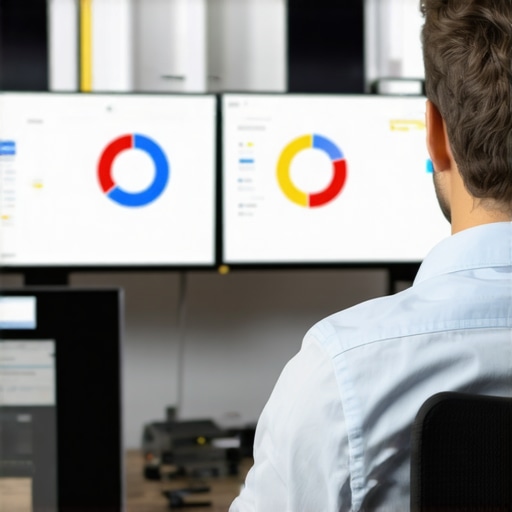 Business professional reviewing analytics dashboards for local SEO and Google Maps rankings