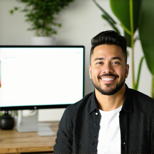 Business owner working on Google My Business listing on laptop in Chula Vista