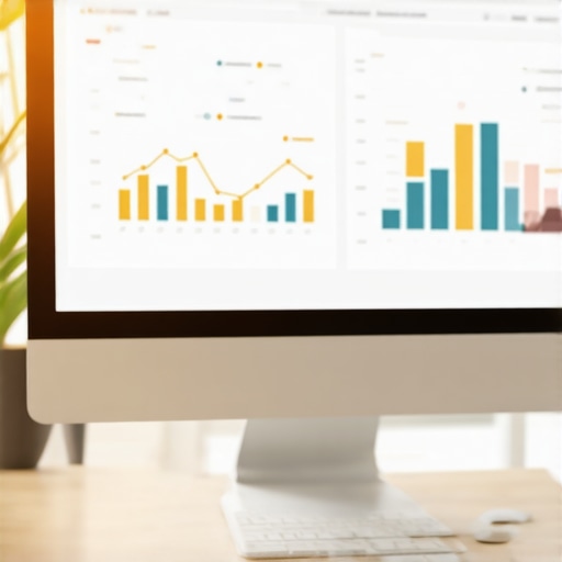 Computer with SEO analytics tools showing local search data with San Diego landmarks