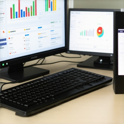 Person analyzing local SEO metrics on a computer screen.