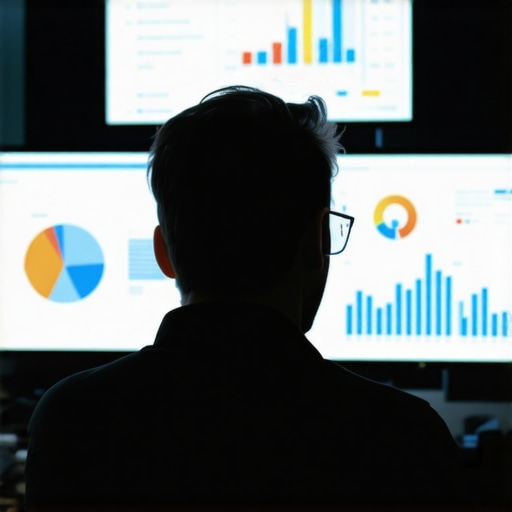 A person reviewing local SEO performance data on computer screens