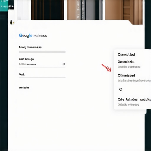 Screenshot of Google My Business profile optimization process